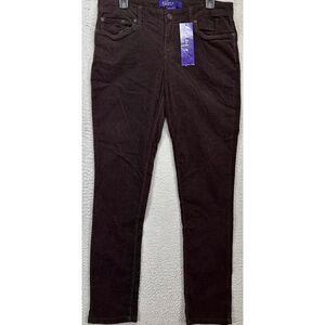 Max Azria‎ Miley Cyrus Pants Girls 13 Charcoal Mini Corduroy Skinny Youth NEW